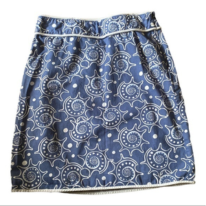 Vineyard Vines Women’s Margo Nautilus Sea Shell Print Skirt Blue‎ Size 2